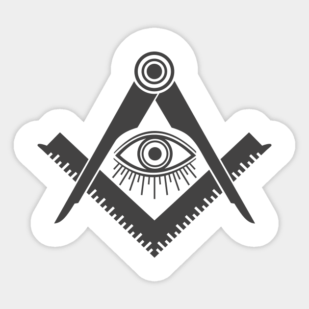 Masonic symbol Sticker by Razym